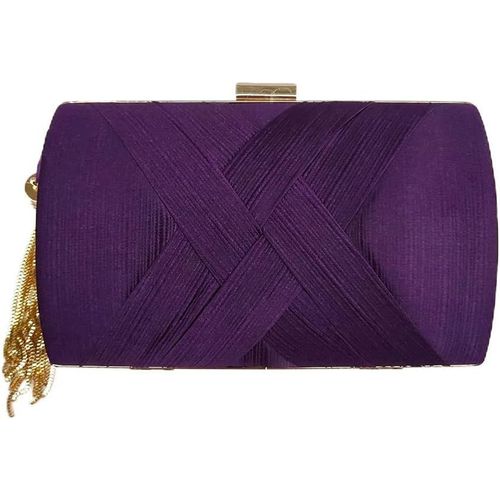 Sac De Soire Femme Frang Embrayage Sacs  Main D'paule De Marie lgant Sacs Fourre-Tout Ceremonie Mariage Fte Cocktail Pochette Portefeuille Violet[H1744]