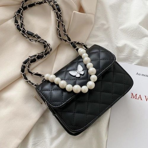 Sac Fourre-Tout En Cuir Pu Pour Femme,Sacs  Main Sous Les Bras,Sac Initi  La Perle,Fourre-Tout Passe-Partout,Mode