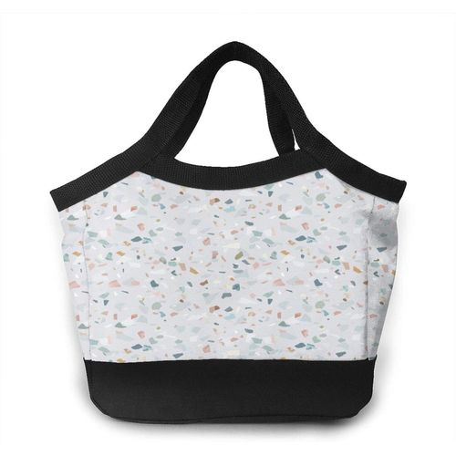 Sac Fourre-Tout Portable  Motif Triangle - Bleu Terrazzo