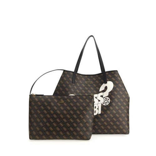 Sac Grand Fourre-Tout Femme Guess Vikky - Brown Logo/Marron - Tu