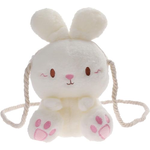Sac Mes R Pour Femme Sac  Dos Mignon En Forme De Lapin Mini Porte-Monnaie Portefeuille Moelleux Petit Sac  Main Sac De Rangement Pour Cartes Et Cls Blanc 2