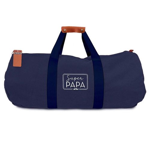 Sac Sport Polyester Super Papa 22.5x56x36cm Bleu