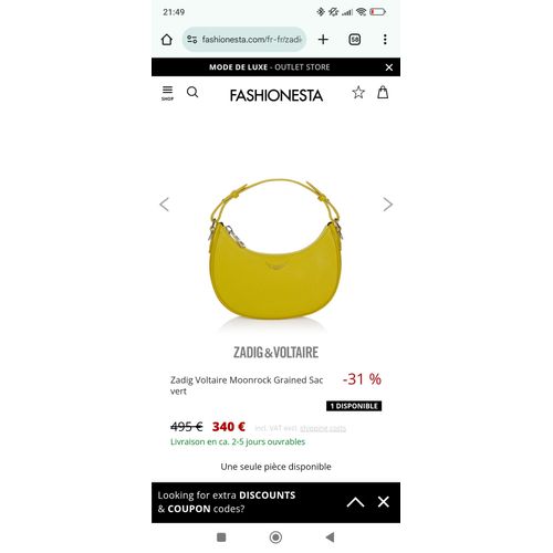 Sac Zadig Et Voltaire Jaune