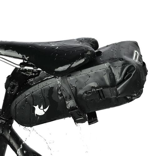 Sacoche De Vlo Multifonctionnelle, Impermable Et Rflchissante, 2,5 L,  Compartiments Multiples, Pour Les Dplacements En Extrieur, Avec Housse De Pluie.