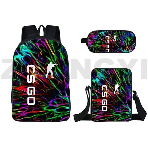 Sacs  Dos 3d Dcontracts Cs Go Game, Lot De 3 Sacs  Dos De Sport De Plein Air, Sacs En Toile Impermables Pour Femmes Et Hommes