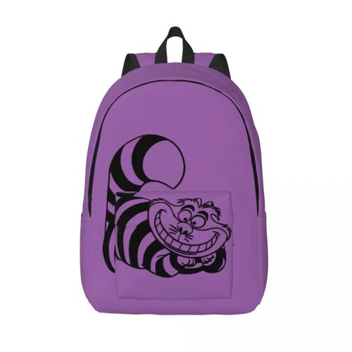 Sacs  Dos En Toile Personnalises Avec Motif De Chat Du Cheshire Pour Hommes Et Femmes, Impermables, Imprimes De Dessins Animes, Pour L'ecole Et L'universit