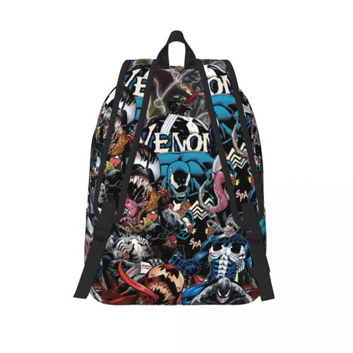 Sacs  Dos En Toile Personnalises Avec Papier Peint De Super-Hros Pour Hommes Et Femmes, Impermables, Imprimes Venom Pour L'ecole Et L'universit