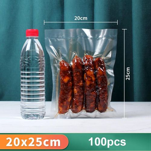 Sacs d'emballage sous vide pour machine  sceller,stockage des aliments,sacs africains frais et longs,100 pices - Type 20x25cm 100pcs #A