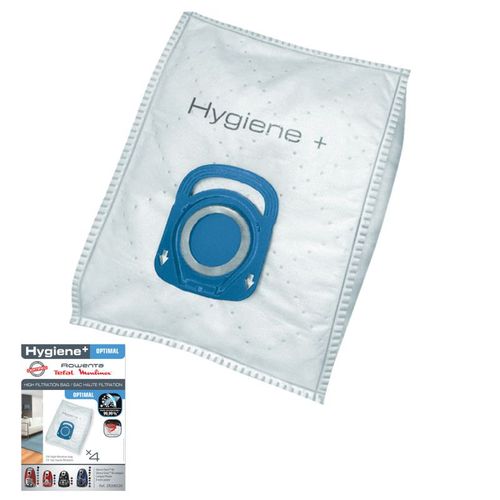 Sacs microfibres par 4 en vrac HYGIENE+ ZR200520REC pour Aspirateur MOULINEX, ROWENTA, TEFAL , COMPACT POWER, GREEN FORCE MAX, POWER XXL, SILENCE FORCE, SILENCE FORCE ALLERGY+, SILENCE FORCE COMPACT, X-TREM POWER, X-TREM POWER ALLERGY+