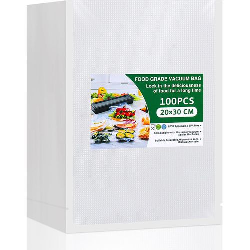 Sacs Sous Vide Alimentaire 20 X 30 Cm 100 Sachets Pour Machine Sous Vide Des Aliments Et La Cuisson, Sac Sous Vide Gaufr[SSE7115802]