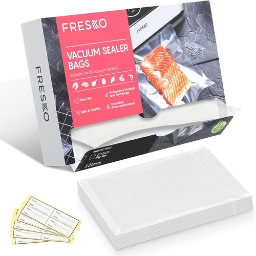 SACS SOUS VIDE ALIMENTAIRE, 20X30 CM 120 SACHETS, GAUFRS COMMERCIAUX, CONSERVATION, CONGLATION ET CUISSON SOUS VIDE, SANS BPA, ADAPTS  TOUTES LES MACHINE[GAU620417]