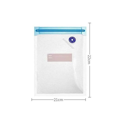Sacs Sous Vide rutilisables  fermeture clair pour stockage des aliments sous Vide,sans BPA,avec pompe  main sous vide,fruits,viande,noix,scelleuse sous vide,sac conomi - Type 21x22cm-10 Pieces