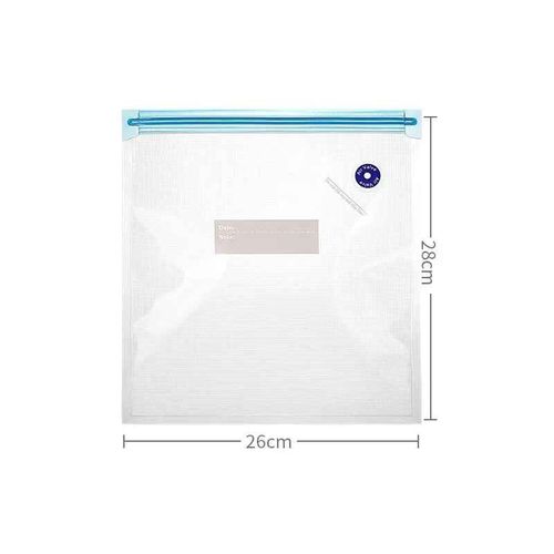 Sacs Sous Vide rutilisables  fermeture clair pour stockage des aliments sous Vide,sans BPA,avec pompe  main sous vide,fruits,viande,noix,scelleuse sous vide,sac conomis - Type 26x28cm-3 Pieces
