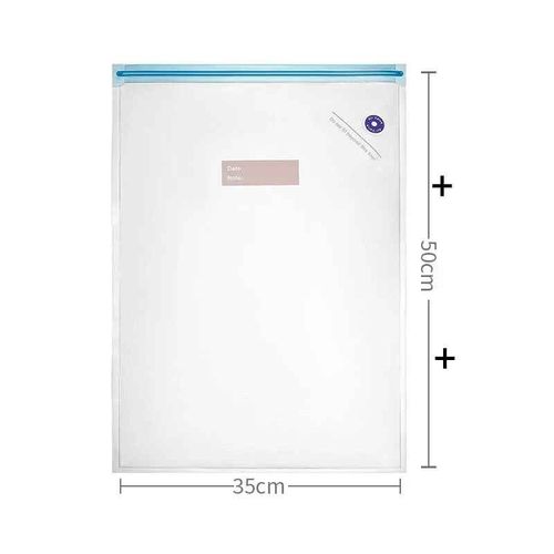 Sacs Sous Vide rutilisables  fermeture clair pour stockage des aliments sous Vide,sans BPA,avec pompe  main sous vide,fruits,viande,noix,scelleuse sous vide,sac conomis - Type 35x50cm-5 Pieces