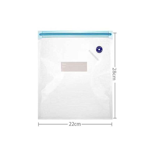 Sacs Sous Vide rutilisables  fermeture clair pour stockage des aliments sous Vide,sans BPA,avec pompe  main sous vide,fruits,viande,noix,scelleuse sous vide,sac conomise - Type 22x28cm-1 Piece