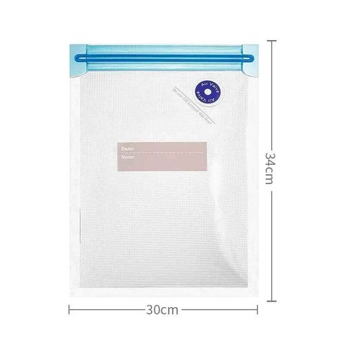 Sacs Sous Vide rutilisables  fermeture clair pour stockage des aliments sous Vide,sans BPA,avec pompe  main sous vide,fruits,viande,noix,scelleuse sous vide,sac conomise - Type 30x34cm-1 Piece