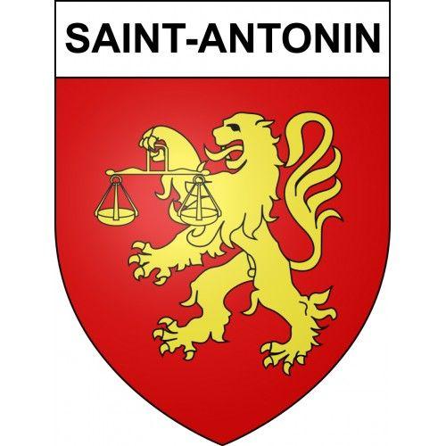 Saint-Antonin 06 Ville Sticker Blason cusson Autocollant Adhsif - Taille : 12 Cm