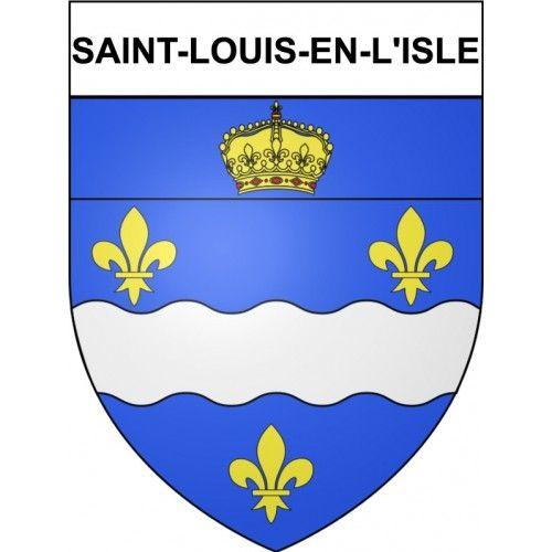 Saint-Louis-En-L'isle 24 Ville Stickers Blason Autocollant Adhsif - 17 Cm