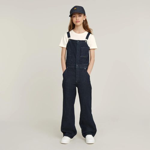 Salopette Droite Avec Fermeture clair Pour Filles - Bleu Fonc - Fille