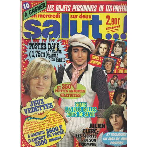 Salut 19/01/1977 Il tait Une Fois, Sardou, Delpech, Franois Valry, Dave, Clerc, Ringo, Souchon, Charden, Chamfort, Peyrac,Distel,Dassin, Lenorman,Claude Franois, Sheila, Shake,Patrick Juvet, Lavil