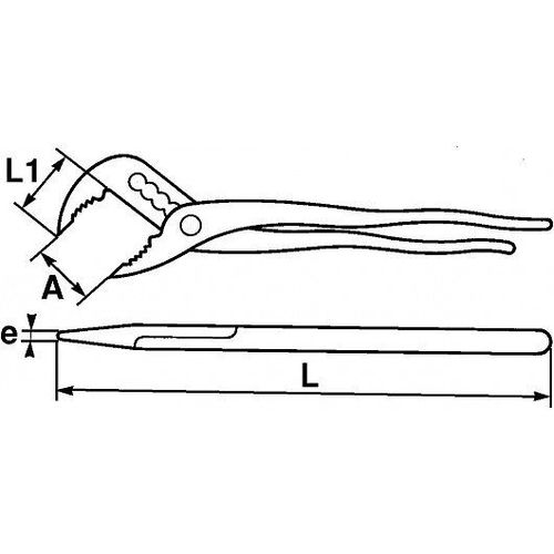 Sam Outillage 199-40-Cp Pince Multiprise  Branches Superposes  Crans Demi-Lune Grande Capacit Longueur 410 Mm