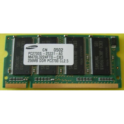 Samsung 256 Mo DDR PC2700s DDR 333MHz SO DIMM 200 broches