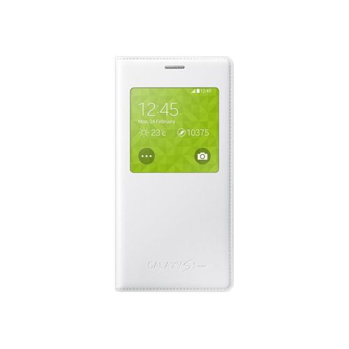 Samsung S View Ef-Cg800b - tui  Rabat Pour Tlphone Portable - Blanc - Pour Galaxy S5 Mini, S5 Mini Duos