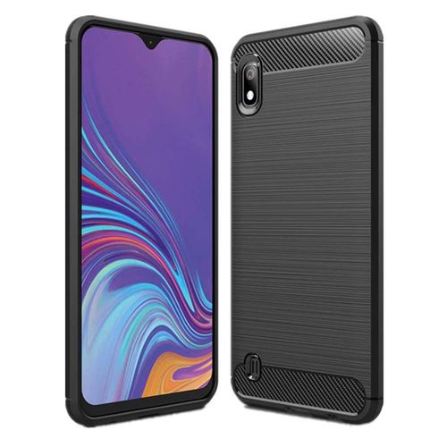 Samsung Galaxy A10 Housse Etui Housse Coque De Protection Fibre De Carbone [Noir]