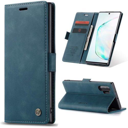 Samsung Galaxy Note10 Plus Housse Etui En Silicone Samsung Galaxy Note10 Plus Housse De Protection Bleu Mobile Cover Book Case Cover Portefeuille Magntique Pu Leather Note10 Plus Case