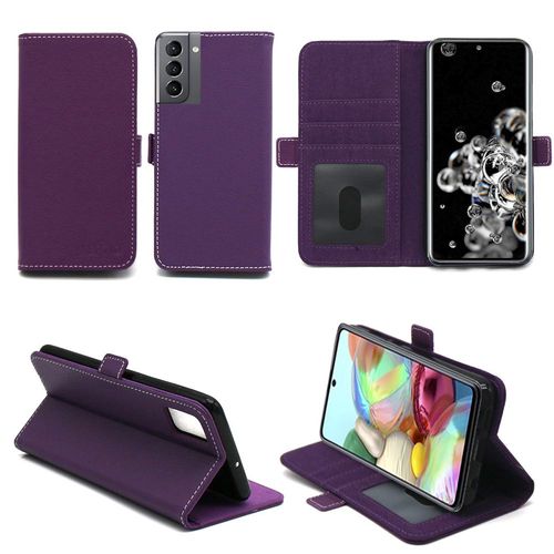 Samsung Galaxy S21 Plus / S21+ 5g Etui Protection Portefeuille Violet  Rabat Avec Porte Cartes - Housse Galaxy S21 Plus / S21+ Folio Violette Coque Silicone Antichoc Smartphone 2021 - Accessoires Pochette Case