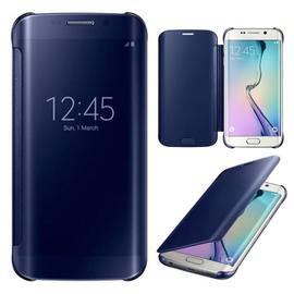 Samsung Galaxy S6 Edge Clear View Bleu Coque Housse Etui