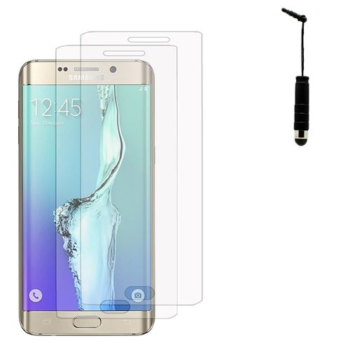 Samsung Galaxy S6 Edge+ Sm-G928f/ S6 Edge Plus/ Edge+ Duos G928g G928t G928a G928i G928v G928p G928r: Lot / Pack De 2x Films De Protection D'cran Clear Transparent + 1 Mini Stylet Tactile