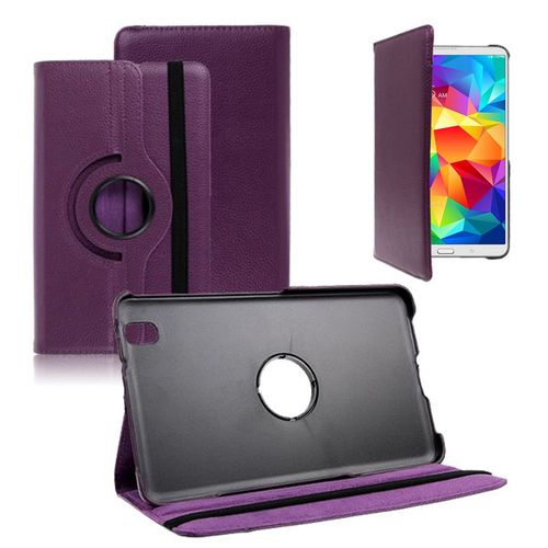 Samsung Galaxy Tab 4 8.0 T330 T331 T335 3g Lte 4g Wi-Fi: Etui Housse Coque Avec Support Et Rotative Rotation 360 En Cuir Pu - Violet