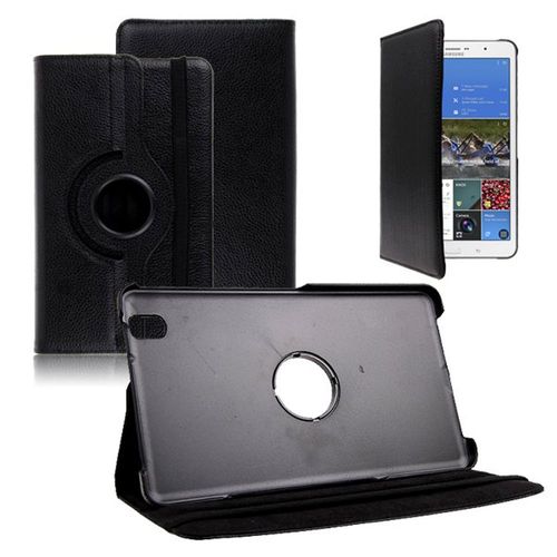 Samsung Galaxy Tab Pro 8.4 Sm-T320 T321 T325 3g Lte 4g: Etui Housse Coque Avec Support Et Rotative Rotation 360 En Cuir Pu - Noir