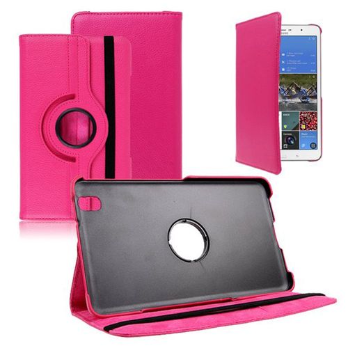 Samsung Galaxy Tab Pro 8.4 Sm-T320 T321 T325 3g Lte 4g: Etui Housse Coque Avec Support Et Rotative Rotation 360 En Cuir Pu - Rose