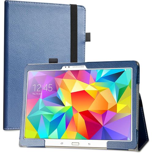 Samsung Galaxy Tab S 10.5 Coque,Slim Pu Cuir Etui Et Pliable Stand Folio Housse Coque Couverture Pour Samsung Galaxy Tab S 10.5 Pouces Android Tablet,Bleu