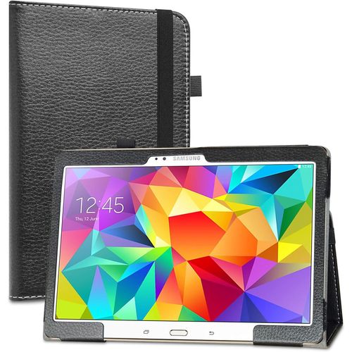 Samsung Galaxy Tab S 10.5 Coque, Slim Pu Cuir Etui Et Pliable Stand Folio Housse Coque Couverture Pour Samsung Galaxy Tab S 10.5 Pouces Android Tablet,Noir