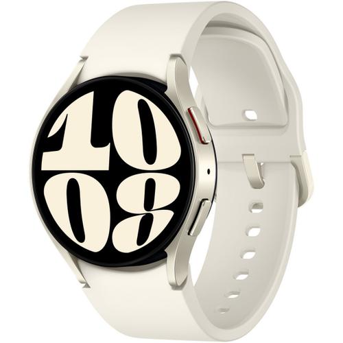 Samsung Galaxy Watch6 - 40 Mm - Montre Intelligente Avec Bracelet Sport - Crme - Taille Du Bracelet : S/M - Affichage 1.3
