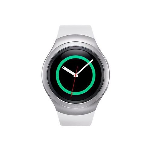 Samsung Gear S2 - 42 Mm - Argent - Montre Intelligente Avec Bande - lastomre - Blanc - Affichage 1.2