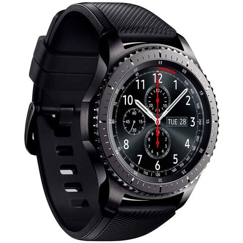 Samsung Gear S3 Frontier - 46 Mm - Noir - Montre Connecte Avec Bracelet - Silicone - Noir - Affichage 1.3