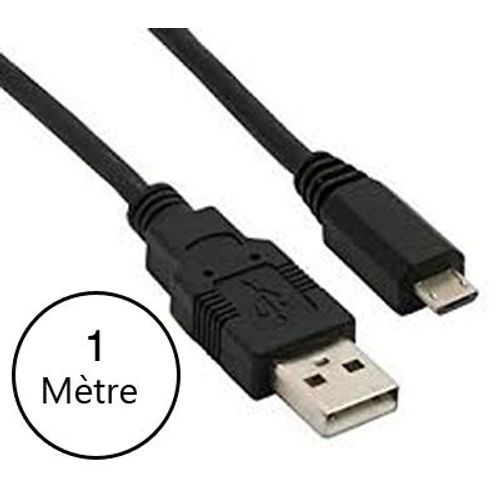 Samsung Player City S5260 Cble Data Micro USB noir 1 mtre pour charge, synchronisation et transfert de donnes.