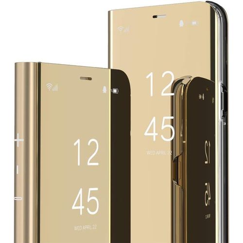Samsung S6 Edge+ Etui Bookstyle Miroir Makeup Smart View Stand Protecteur Housse Coque Etui  Rabat Coque Pour Samsung Galaxy S6 Edge Plus Flip Mirror: Golden Qh
