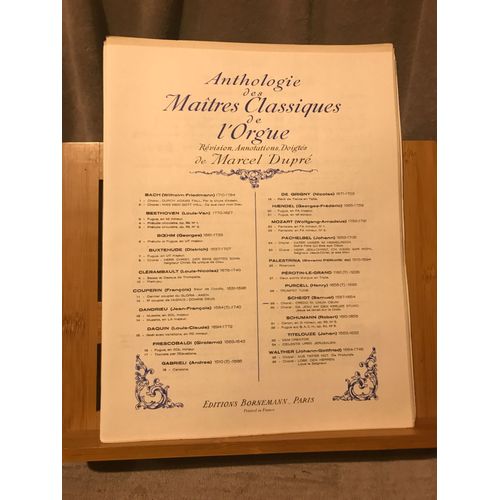 Samuel Scheidt Choral Credo Unum Deum Partition Orgue Anthologie Dupr Bornemann