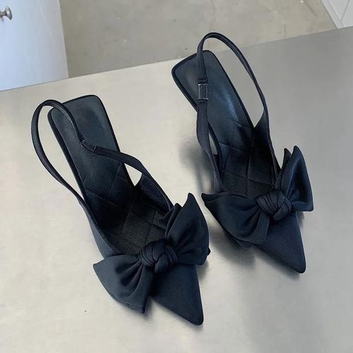 Sandales  Bride Arrire Pour Femmes,Chaussures  N?Ud Papillon Pointu,Parker Sans Lacet,Escarpins Habnomme lgants Pour Dames,Marque De Mode,t 2024 - 35