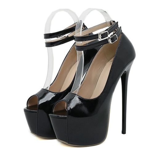 Sandales  Plateforme Pour Femmes,Escarpins Sexy  Bout Ouvert De 16.5cm,Chaussures  Talons Super Hauts,Blanches,Design  La Mode