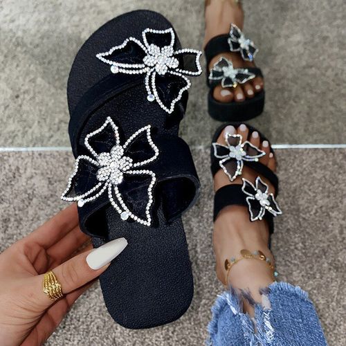 Sandales  Semelles Compenses En Chanvre Pour Femmes, Chaussures D't  NUd, Tongs D'extrieur, De Plage, 2021 - 40