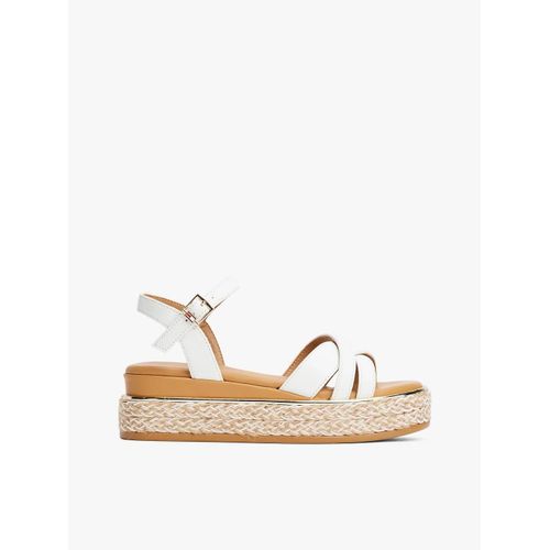 Sandales Compenses  Bride Croise Sandal/White - 34