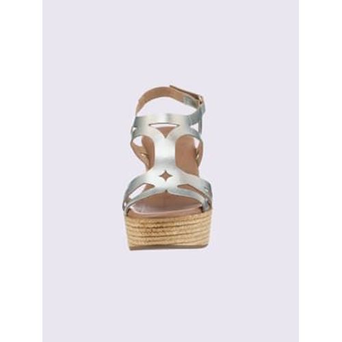 Sandales Compenses De Fabrication Espagnole - - Couleur Dor - 40