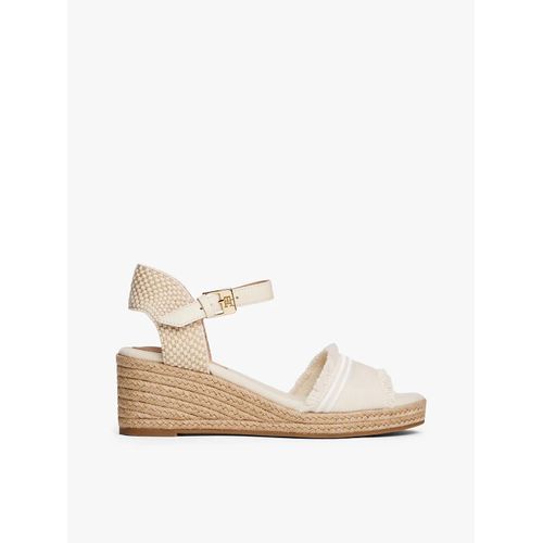 Sandales Compenses En Toile  Frange Fringe Canvas Medium Wedge/Muslin - 36