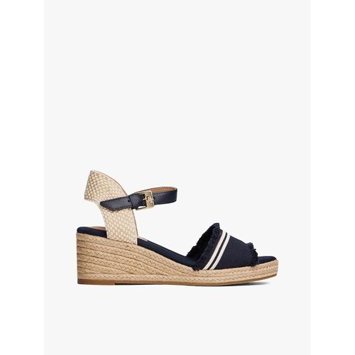 Sandales Compenses En Toile  Frange Fringe Canvas Medium Wedge/Space Blue - 40
